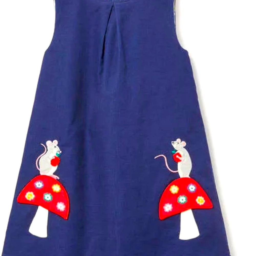 Mini Boden pinafore dress- like new condition; size 5yr-6yr